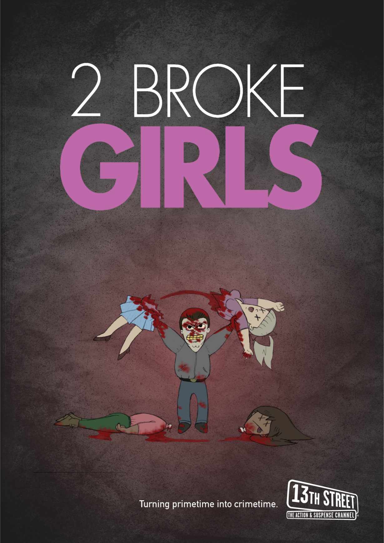 第13街恐怖電視頻道平面廣告創(chuàng)意設(shè)計(jì)——上海廣告策劃公司3-女孩分尸