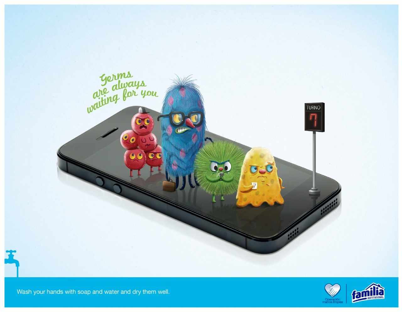 上海廣告設(shè)計(jì)公司：Familia 洗手液肥皂平面廣告創(chuàng)意設(shè)計(jì)3-手機(jī)篇