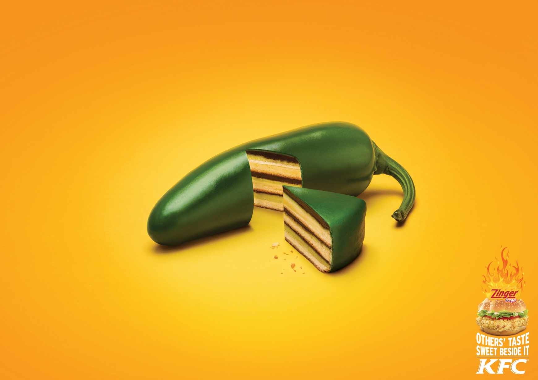 肯德基zinger漢堡平面廣告創(chuàng)意設(shè)計1
