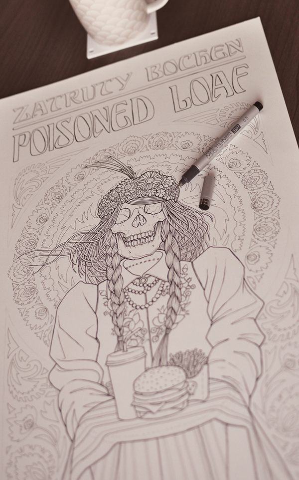 漂亮的單色藝術插圖海報設計-上海尚略設計公司分享7