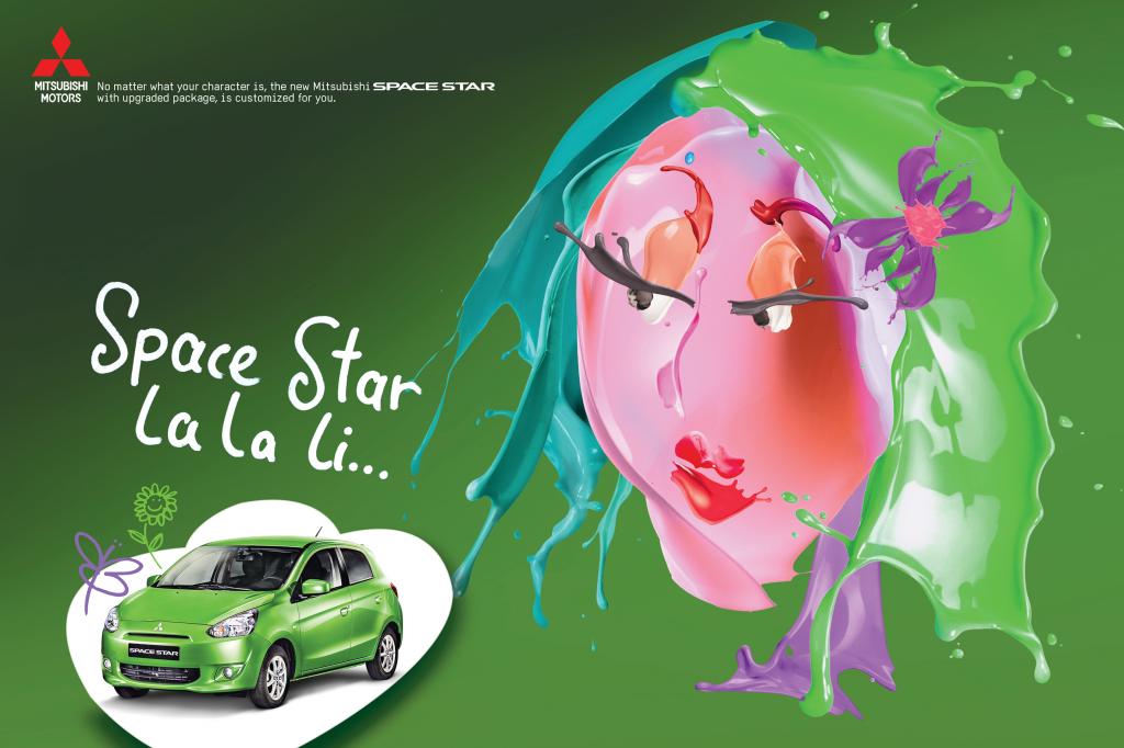 三菱汽車“頭像篇”平面廣告創(chuàng)意設(shè)計-尚略上海廣告設(shè)計公司分享-女性篇