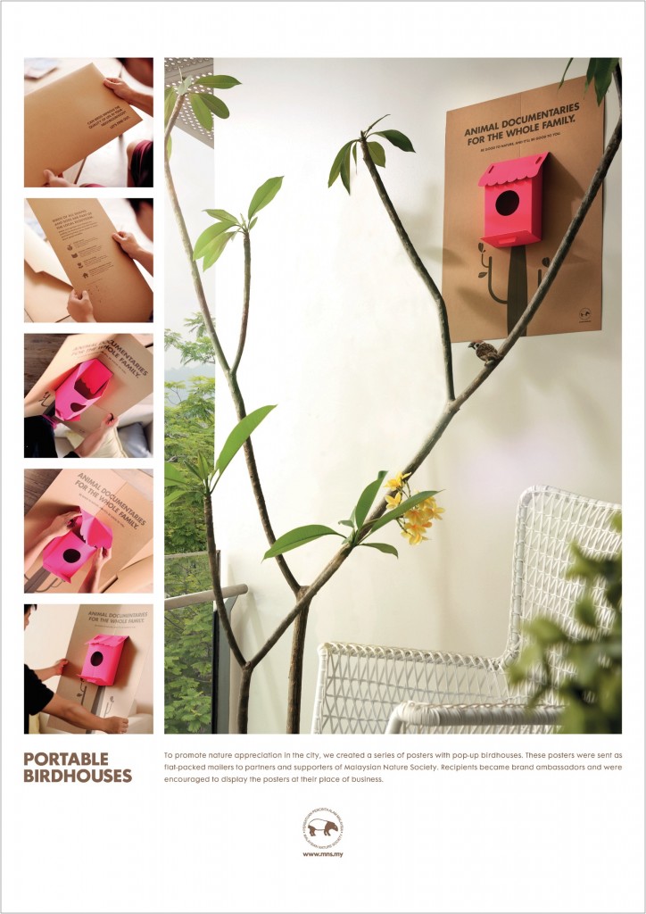 馬來(lái)西亞自然學(xué)會(huì)“鳥(niǎo)窩”海報(bào)創(chuàng)意營(yíng)銷宣傳活動(dòng)1