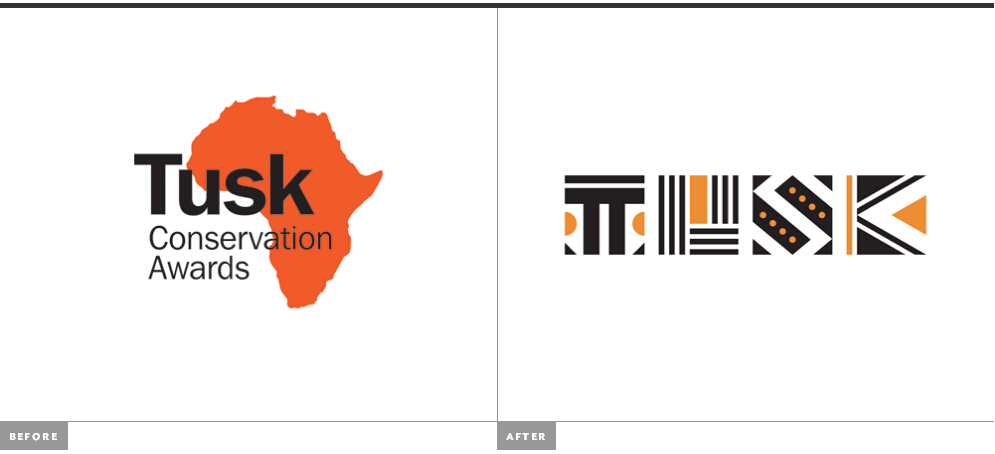 TUSK象牙保護獎頒獎品牌形象設(shè)計-上海尚略品牌設(shè)計公司分享1-新舊標志對比