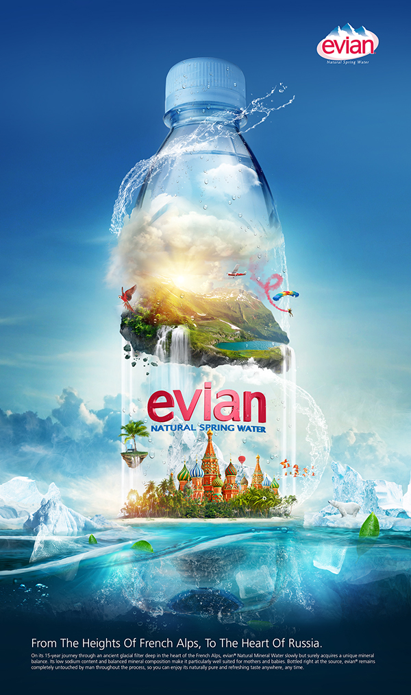 EVIAN 依云礦泉水平面廣告創(chuàng)意設(shè)計(jì)-上海尚略廣告設(shè)計(jì)公司分享2-城堡篇