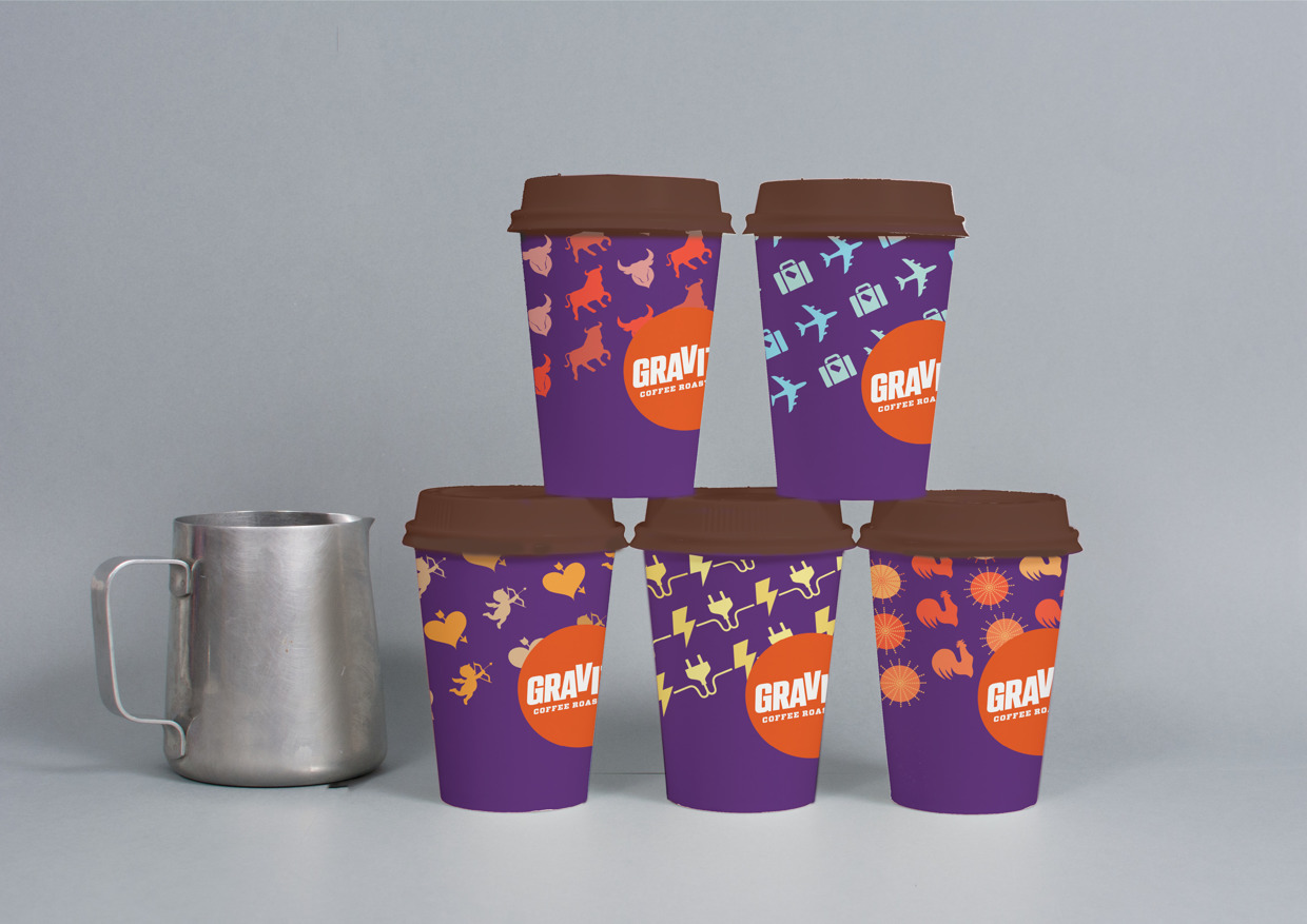 新西蘭重力咖啡漂亮的紫色包裝設(shè)計(jì)欣賞1外帶咖啡杯設(shè)計(jì)-尚略廣告包裝設(shè)計(jì)公司