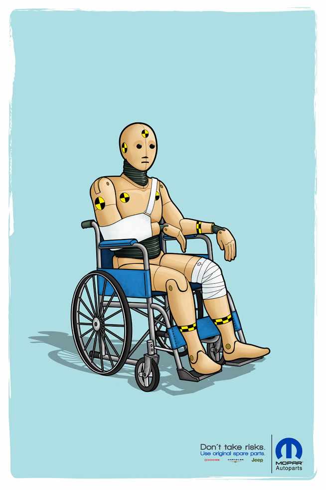 1.上海廣告設(shè)計公平面司廣告分享——Mopar 汽車配件平面廣告創(chuàng)意設(shè)計欣賞輪椅篇-尚略廣告汽配品牌策劃汽配營銷策劃公司汽配包裝設(shè)計公司