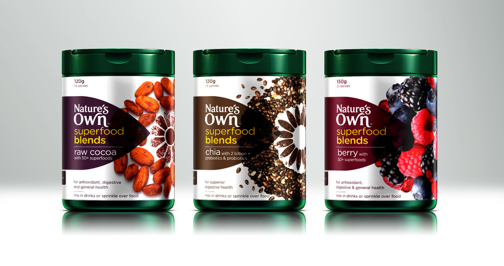 營養(yǎng)食品保健品包裝設計——Nature Own 大自然超級食品營養(yǎng)補充劑包裝設計