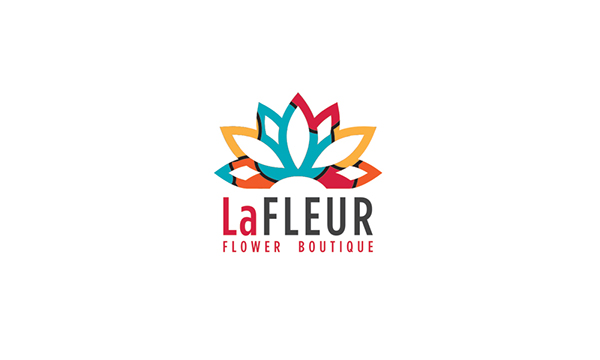LaFLEUR flower 鮮花店鮮花電商品牌標志設計-標志設計