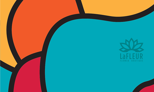 LaFLEUR flower 鮮花店鮮花電商品牌標志設計-輔助圖形設計