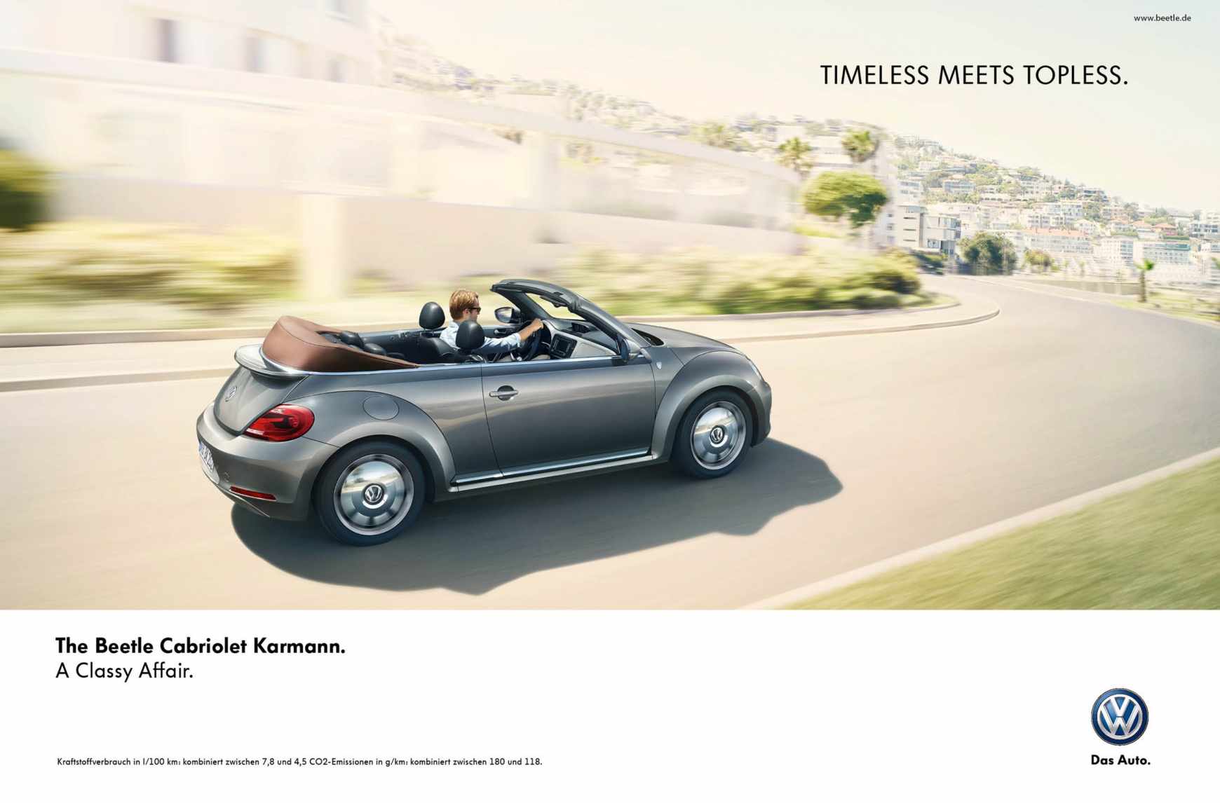 上海廣告設(shè)計(jì)公司佳作分享——大眾敞篷車平面廣告畫面1-出發(fā)