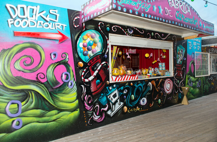 碼頭夜總會海洋生物文化墻壁紙插畫設(shè)計--上海品牌設(shè)計公司欣賞5