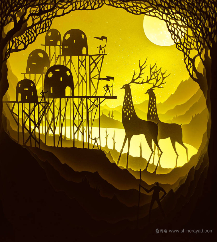 上海平面設(shè)計(jì)公司藝術(shù)修養(yǎng):夢(mèng)幻上古世界剪紙疊加設(shè)計(jì)藝術(shù)插畫(huà)欣賞1 上海平面設(shè)計(jì)公司藝術(shù)修養(yǎng):夢(mèng)幻上古世界剪紙疊加設(shè)計(jì)藝術(shù)插畫(huà)欣賞1