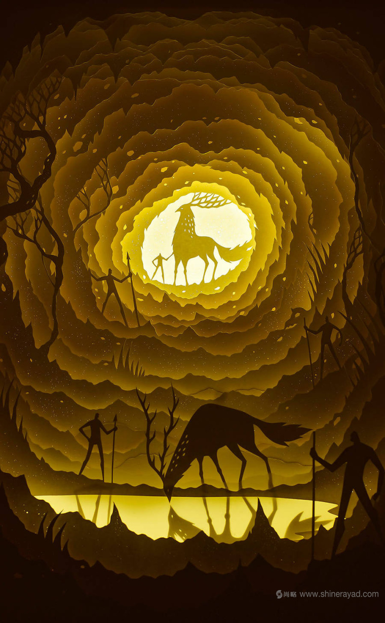 上海平面設(shè)計(jì)公司藝術(shù)修養(yǎng):夢(mèng)幻上古世界剪紙疊加設(shè)計(jì)藝術(shù)插畫(huà)欣賞3 上海平面設(shè)計(jì)公司藝術(shù)修養(yǎng):夢(mèng)幻上古世界剪紙疊加設(shè)計(jì)藝術(shù)插畫(huà)欣賞3