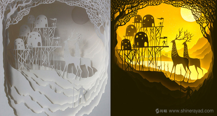 上海平面設(shè)計(jì)公司藝術(shù)修養(yǎng):夢(mèng)幻上古世界剪紙疊加設(shè)計(jì)藝術(shù)插畫(huà)欣賞2 上海平面設(shè)計(jì)公司藝術(shù)修養(yǎng):夢(mèng)幻上古世界剪紙疊加設(shè)計(jì)藝術(shù)插畫(huà)欣賞2