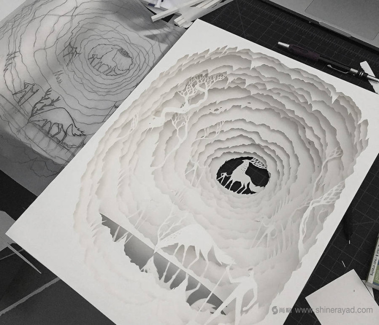上海平面設(shè)計(jì)公司藝術(shù)修養(yǎng):夢(mèng)幻上古世界剪紙疊加設(shè)計(jì)藝術(shù)插畫(huà)欣賞6 上海平面設(shè)計(jì)公司藝術(shù)修養(yǎng):夢(mèng)幻上古世界剪紙疊加設(shè)計(jì)藝術(shù)插畫(huà)欣賞6