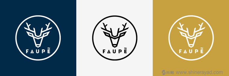 FAUPè 高級時尚女裝服飾山羊頭鹿頭標志LOGO設(shè)計-上海標志設(shè)計公司3