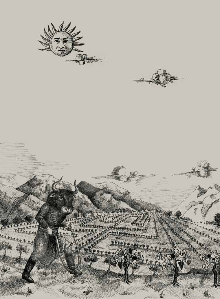 上海包裝設計公司分享:tsikoudia 手繪牛頭人插畫白酒包裝設計2 上海包裝設計公司分享:tsikoudia 手繪牛頭人插畫白酒包裝設計2