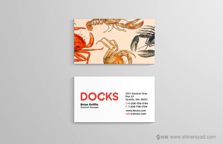 DOCKS 螃蟹海鮮餐廳餐飲VI形象設(shè)計-上海餐飲品牌設(shè)計公司上海VI設(shè)計公司5
