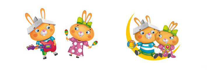 Карточка 卡通人物版嬰兒兒童酸奶包裝設(shè)計(jì)插畫2