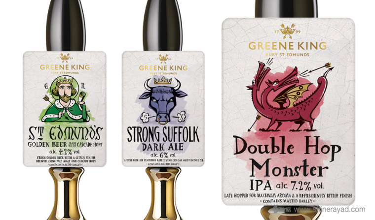 上海包裝設(shè)計公司國外設(shè)計欣賞：格林國王精釀啤酒包裝設(shè)計創(chuàng)意插畫設(shè)計版3