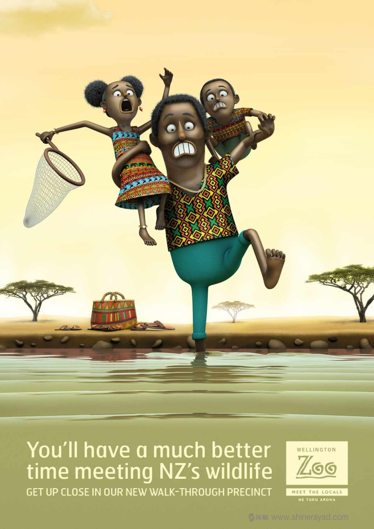 新西蘭惠靈頓動(dòng)物園平面廣告創(chuàng)意設(shè)計(jì)廣告插畫策劃設(shè)計(jì)1