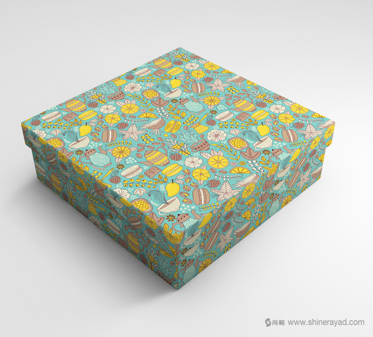 上海甜品包裝設(shè)計(jì)公司分享：Macarons手繪花卉插圖風(fēng)杏仁餅蛋糕糕點(diǎn)包裝設(shè)計(jì)9