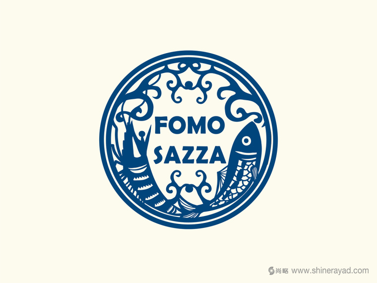 臺灣FOMO SAZZA 蝦魚醬燒烤醬調(diào)味品品牌標志設計-上海標志設計公司1