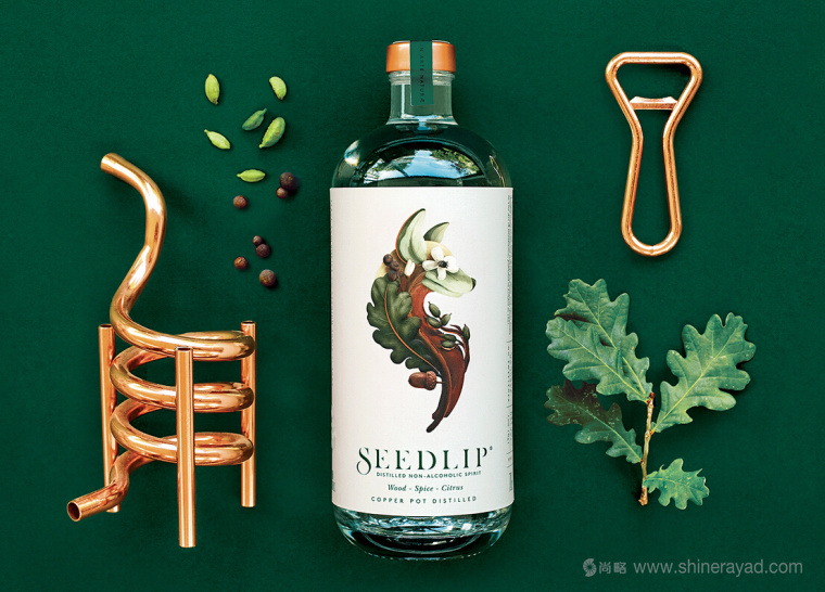 Seedlip 洋酒白酒調(diào)味酒飲料包裝設(shè)計-植物動物插畫設(shè)計-上海包裝設(shè)計公司1