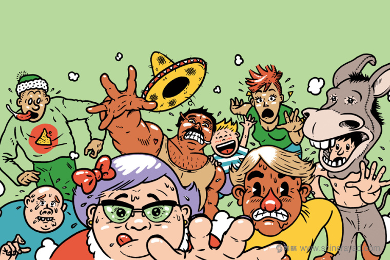 Taco República 墨西哥餐廳品牌形象設(shè)計(jì)漫畫風(fēng)格插畫設(shè)計(jì)-上海品牌形象設(shè)計(jì)公司2