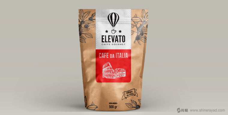 Elevato 咖啡連鎖店餐飲品牌形象設(shè)計(jì)-咖啡豆包裝設(shè)計(jì)26