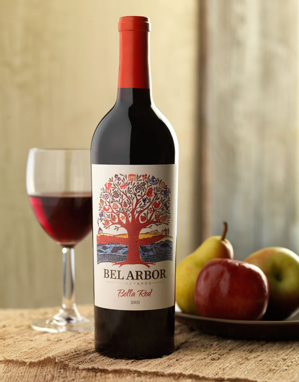 上海紅酒包裝設計公司設計欣賞：Bel Arbor 藝術樹酒標葡萄酒包裝設計3
