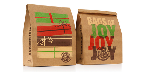Burger King 漢堡王圣誕節(jié)日禮品裝三明治漢堡包裝設(shè)計咖啡杯設(shè)計外賣袋子設(shè)計-上海包裝設(shè)計公司4