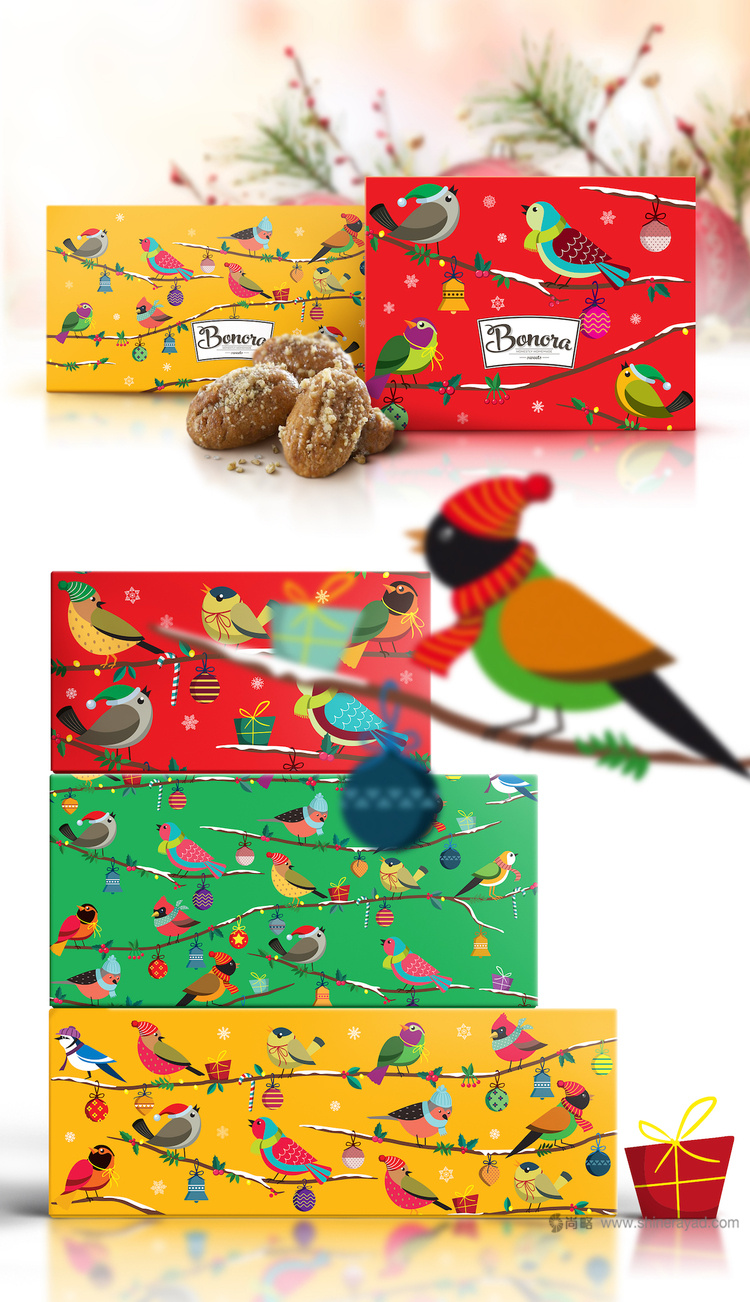 上海包裝設(shè)計(jì)公司包裝佳作欣賞:Bonora 巧克力小鳥(niǎo)風(fēng)格圣誕節(jié)新年禮盒包裝設(shè)計(jì)2 上海包裝設(shè)計(jì)公司包裝佳作欣賞:Bonora 巧克力小鳥(niǎo)風(fēng)格圣誕節(jié)新年禮盒包裝設(shè)計(jì)2