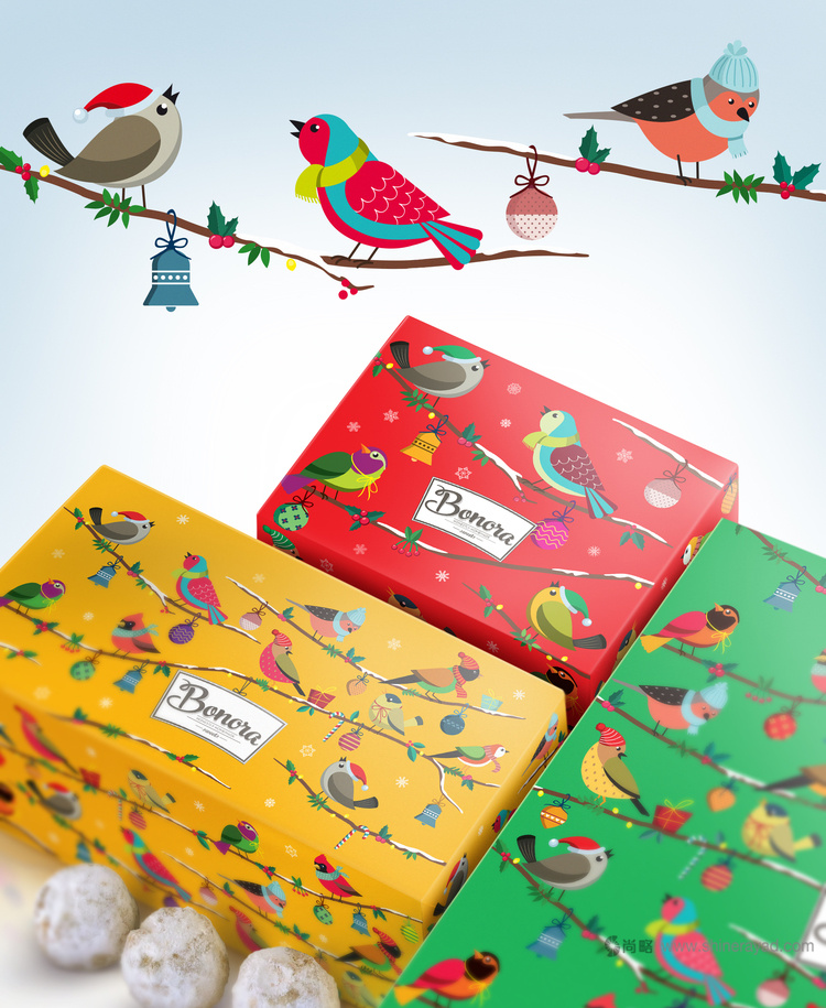 上海包裝設(shè)計(jì)公司包裝佳作欣賞:Bonora 巧克力小鳥(niǎo)風(fēng)格圣誕節(jié)新年禮盒包裝設(shè)計(jì)3 上海包裝設(shè)計(jì)公司包裝佳作欣賞:Bonora 巧克力小鳥(niǎo)風(fēng)格圣誕節(jié)新年禮盒包裝設(shè)計(jì)3