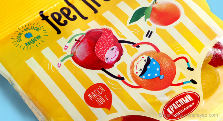 上海包裝設計公司設計欣賞：可愛卡通風格 Feel Fruit 水果軟糖果凍包裝設計5