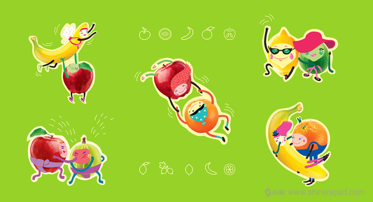 上海包裝設計公司設計欣賞：可愛卡通風格 Feel Fruit 水果軟糖果凍包裝插畫設計10