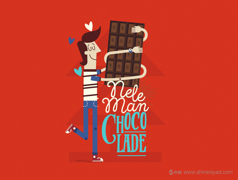 上海包裝設(shè)計公司設(shè)計欣賞：橡皮筋手臂人物插畫設(shè)計風(fēng)格Neleman 巧克力包裝設(shè)計5