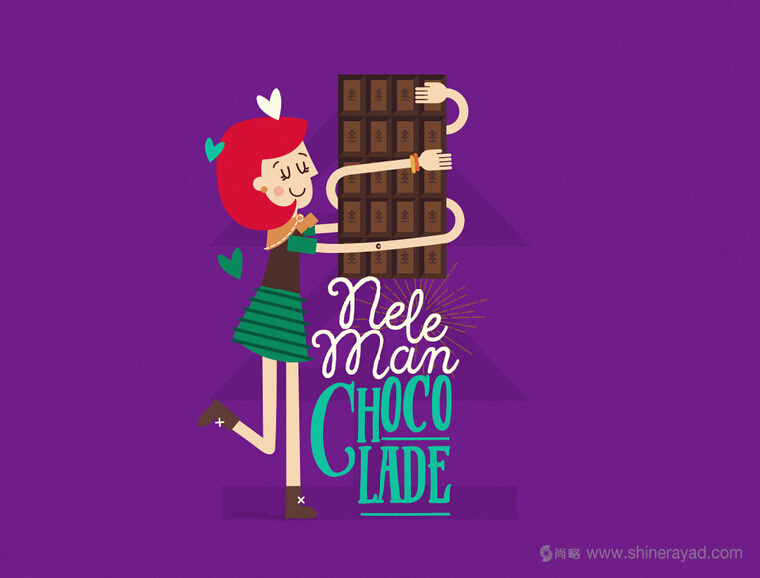 上海包裝設(shè)計公司設(shè)計欣賞：橡皮筋手臂人物插畫設(shè)計風(fēng)格Neleman 巧克力包裝設(shè)計6