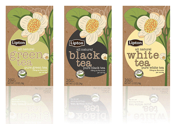 Lipton 立頓白茶黑茶綠茶牛皮紙包裝設(shè)計(jì)1