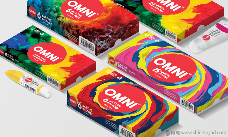 OMNI 水彩筆顏料筆繪畫(huà)工具文具盒子包裝設(shè)計(jì)-上海包裝設(shè)計(jì)公司1