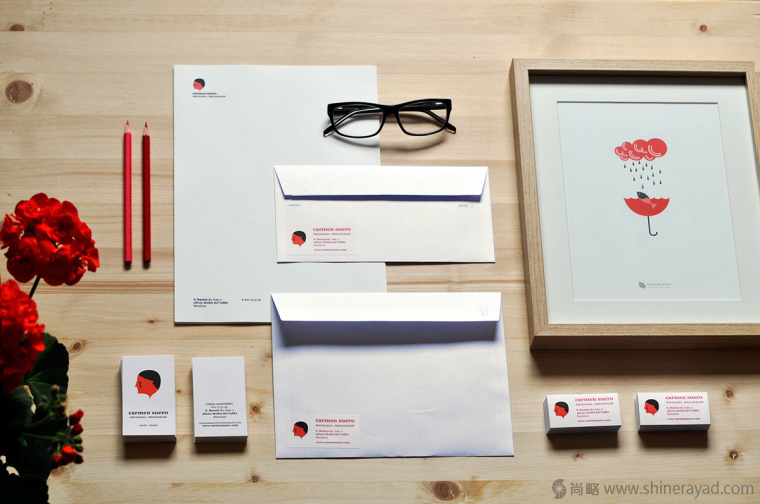 12.上海VI設(shè)計(jì)公司-Carmen Suero 心理健康咨詢機(jī)構(gòu)品牌VI形象設(shè)計(jì)-辦公文具設(shè)計(jì)