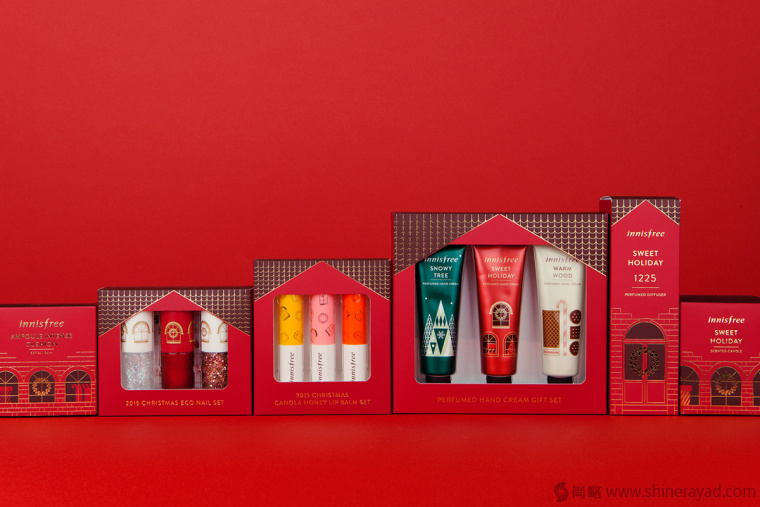 2上海包裝設(shè)計公司-韓國 Innisfree 女性化妝品護(hù)膚品品牌圣誕節(jié)日裝包裝設(shè)計
