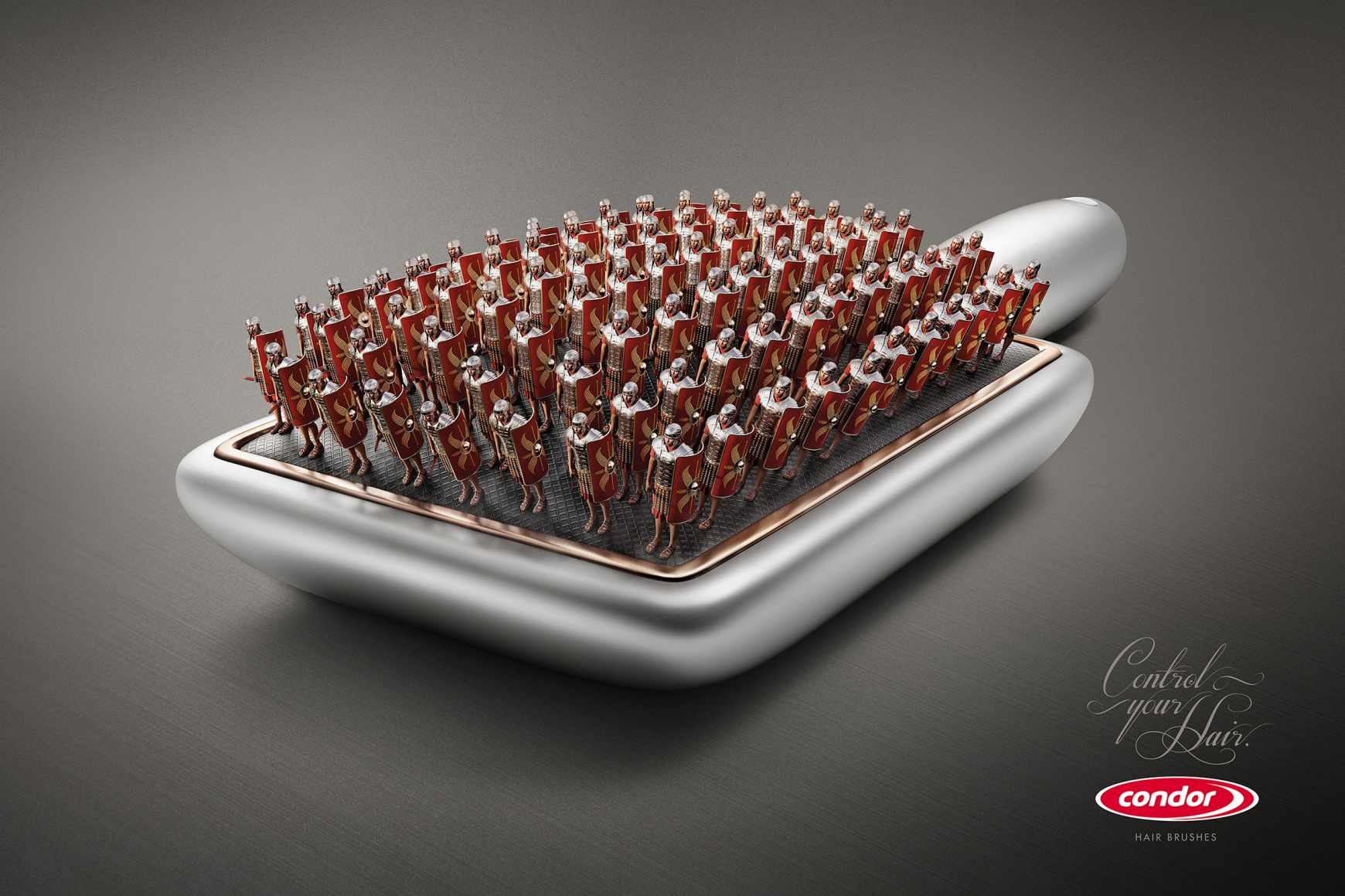 上海廣告設(shè)計(jì)公司尚略分享Condor 頭梳平面創(chuàng)意廣告設(shè)計(jì)中世紀(jì)戰(zhàn)士篇1