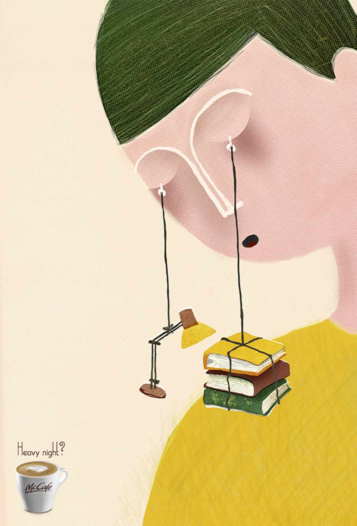 上海廣告設(shè)計(jì)公司：麥當(dāng)勞McCafe麥咖啡深夜漫畫(huà)篇平面廣告創(chuàng)意設(shè)計(jì):1
