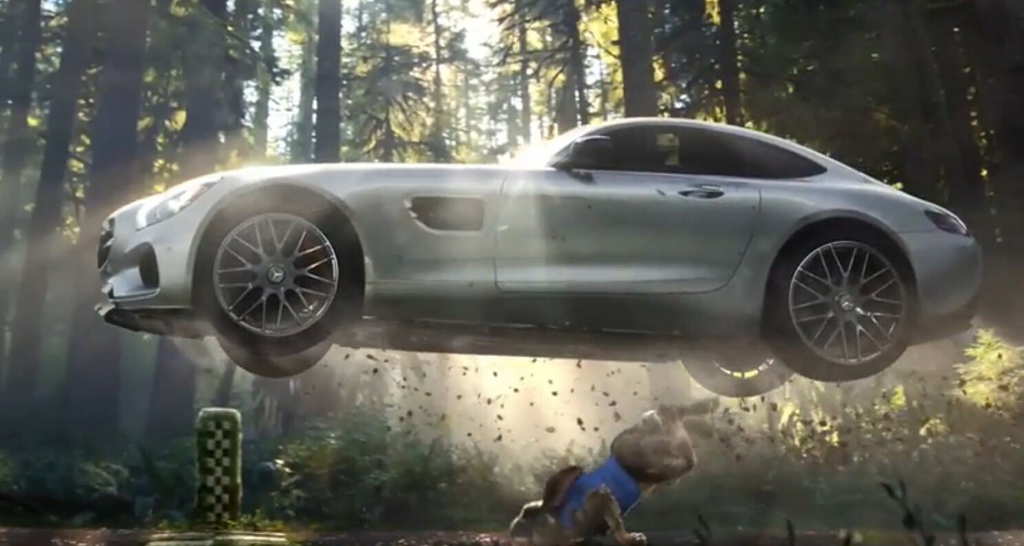 上海廣告策劃公司尚略廣告國外廣告分享，奔馳汽車龜兔賽跑篇視頻廣告1