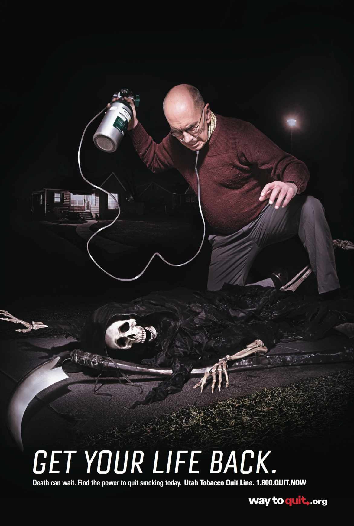 上海廣告設(shè)計公司分享-Utah戒煙公益平面廣告創(chuàng)意設(shè)計骷髏篇2