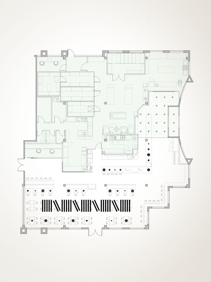 Nourcy 餐廳品牌形象設(shè)計(jì)空間SI設(shè)計(jì)2-店鋪平面布局圖設(shè)計(jì)