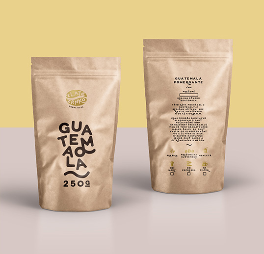 上海包裝設(shè)計(jì)公司分享Zlaté Zrnko烘培咖啡包裝設(shè)計(jì)2