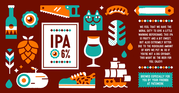 Patswerk 啤酒7周年紀(jì)念版瓶子標(biāo)簽包裝設(shè)計(jì)-上海包裝設(shè)計(jì)公司國外包裝設(shè)計(jì)欣賞