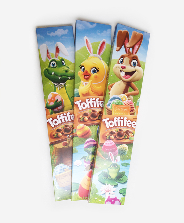 Toffifee 妃巧克力與杏仁奶油夾心軟糖鱷魚兔子小雞手繪卡通形象設(shè)計(jì)6